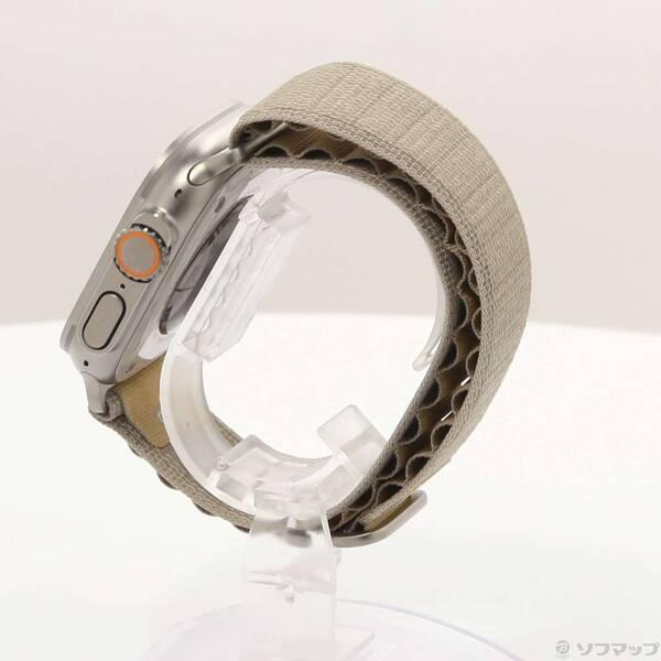【新品・箱なし】純正 49mm Lアルパインループ・タン(ナチュラルチタニウム) 中古〕Apple(アップル) Apple Watch Ultra 2 GPS + Cellular