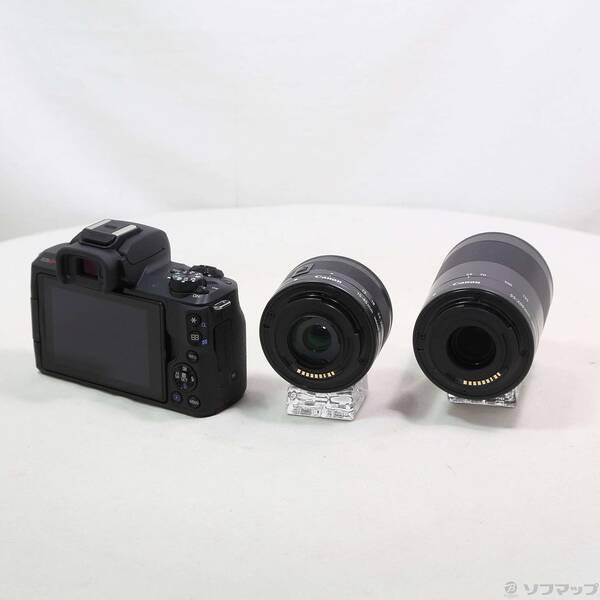 中古〕Canon(キヤノン) EOS Kiss M ダブルズームキット ブラック〔348