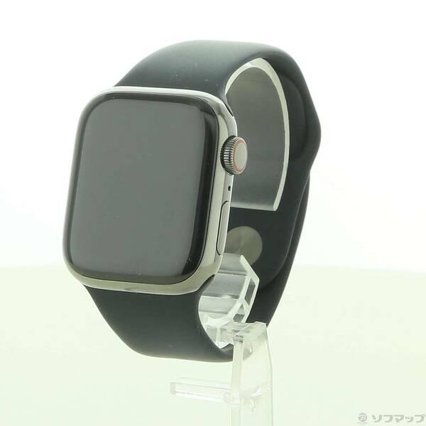〔中古〕Apple(アップル) Apple Watch Series 9 GPS + Cellular 41mm グラファイトステンレススチールケース ミッドナイトスポーツバンド〔262-ud〕 | 