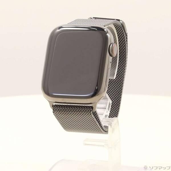 〔中古〕Apple(アップル) Apple Watch Series 8 GPS + Cellular 45mm グラファイトステンレススチールケース グラファイトミラネーゼループ〔258-ud〕 | 
