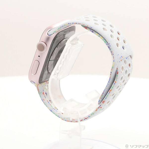 〔中古〕Apple(アップル) Apple Watch Series 9 GPS 45mm ピンクアルミニウムケース ピュアプラチナムNikeスポーツバンド〔305-ud〕 |  | 01