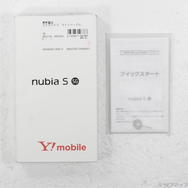 中古〕ZTE nubia S 5G 128GB ライトパープル A403ZT Y!mobile