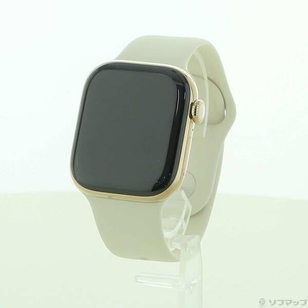 〔中古〕Apple(アップル) 〔展示品〕 Apple Watch Series 10 GPS + Cellular 42mm ゴールドチタニウムケース スターライトスポーツバンド〔377-ud〕 | 