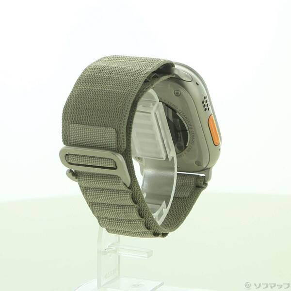〔中古〕Apple(アップル) Apple Watch Ultra 2 GPS + Cellular 49mm チタニウムケース オリーブアルパインループ〔276-ud〕 |  | 02