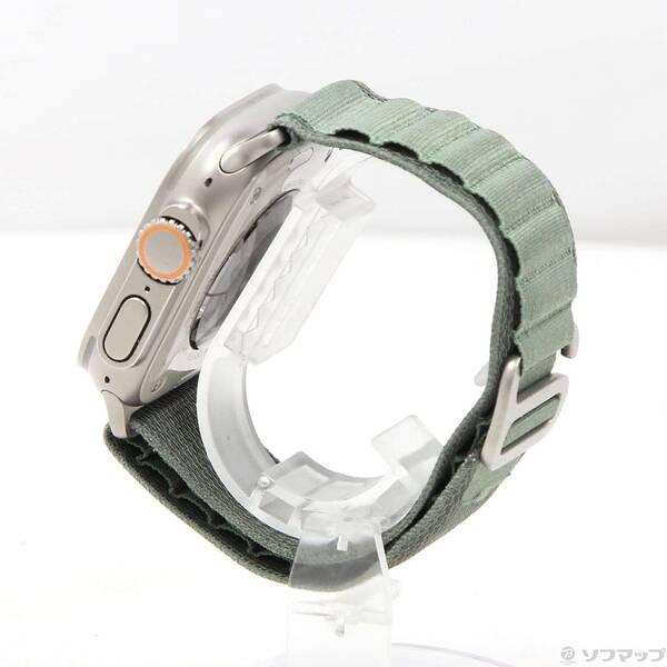〔中古〕Apple(アップル) Apple Watch Ultra GPS + Cellular 49mm チタニウムケース グリーンアルパインループ〔377-ud〕 |  | 01