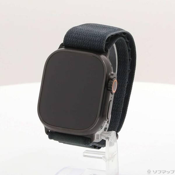 〔中古〕Apple(アップル) Apple Watch Ultra 2 GPS + Cellular 49mm ブラックチタニウムケース ダークグリーンアルパインループ〔377-ud〕 | 