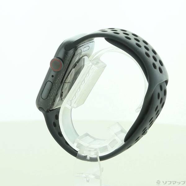 〔中古〕Apple Watch Series 6 Nike GPS + Cellular 44mm スペースグレイアルミニウムケース アンスラサイト／ブラックNikeスポーツバンド〔377-ud〕 |  | 01