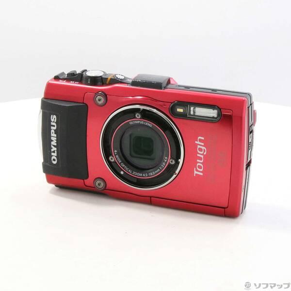 〔中古〕OLYMPUS(オリンパス) OLYMPUS STYLUS TG-4 RED Tough (4倍／防水／SDXC／レッド)〔198-ud〕 | 