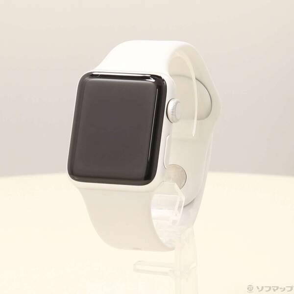 〔中古〕Apple(アップル) Apple Watch Series 3 GPS 38mm シルバーアルミニウムケース ホワイトスポーツバンド〔247-ud〕 | 