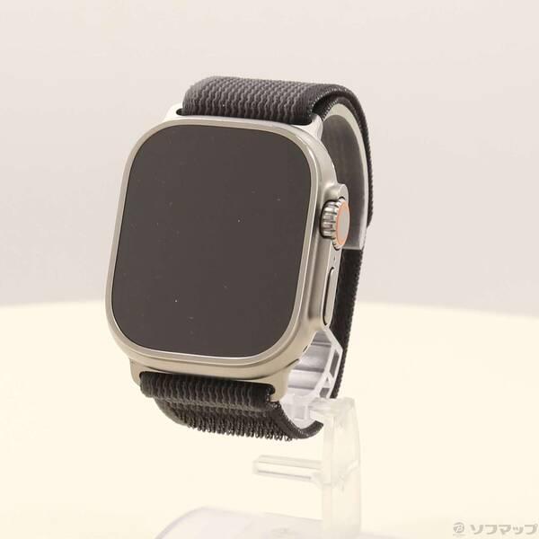 〔中古〕Apple(アップル) Apple Watch Ultra GPS + Cellular 49mm チタニウムケース ブラック／グレイトレイルループ〔305-ud〕 | 