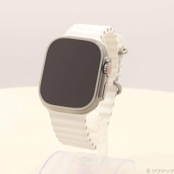 〔中古〕Apple(アップル) Apple Watch Ultra 2 GPS + Cellular 49mm チタニウムケース ホワイトオーシャンバンド〔276-ud〕 | 