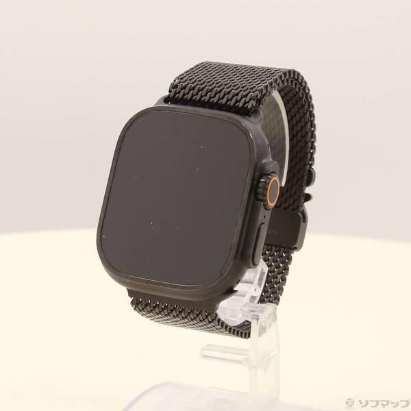 〔中古〕Apple(アップル) Apple Watch Ultra 2 GPS + Cellular 49mm ブラックチタニウムケース ブラックチタニウムミラネーゼループ〔348-ud〕 | 