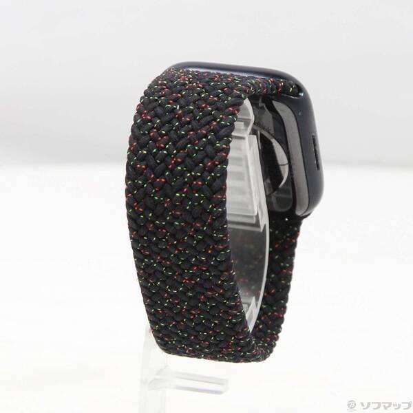 〔中古〕Apple(アップル) Apple Watch Series 8 GPS 45mm ミッドナイトアルミニウムケース ブラックユニティブレイデッドソロループ〔377-ud〕 |  | 02