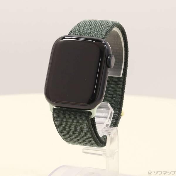 〔中古〕Apple(アップル) Apple Watch Series 9 GPS 41mm ミッドナイトアルミニウムケース サイプレススポーツループ〔251-ud〕 | 