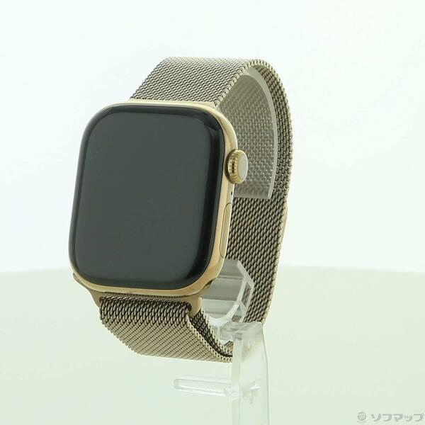 〔中古〕Apple(アップル) Apple Watch Series 10 GPS + Cellular 42mm ゴールドチタニウムケース ゴールドミラネーゼループ〔295-ud〕 | 