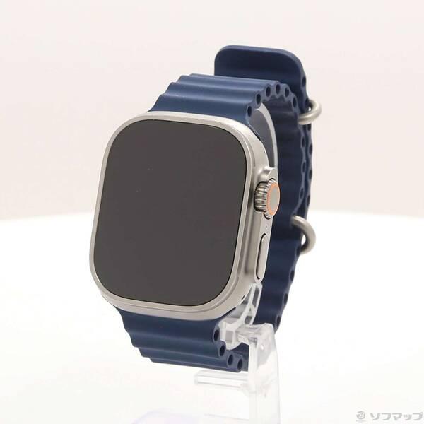 〔中古〕Apple(アップル) Apple Watch Ultra 2 GPS + Cellular 49mm チタニウムケース ブルーオーシャンバンド〔276-ud〕 | 