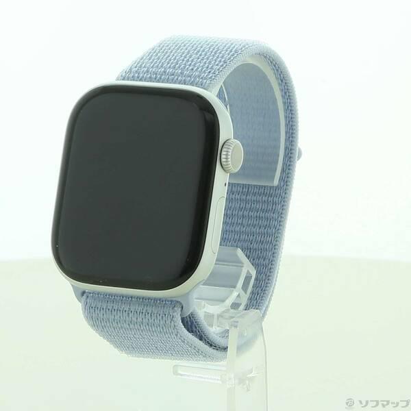 〔中古〕Apple(アップル) Apple Watch Series 10 GPS + Cellular 46mm シルバーアルミニウムケース ブルークラウドスポーツループ〔352-ud〕 | 