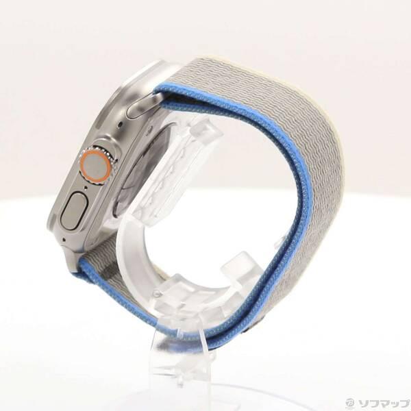 〔中古〕Apple(アップル) Apple Watch Ultra GPS + Cellular 49mm チタニウムケース ブルー／グレイトレイルループ〔377-ud〕 |  | 01