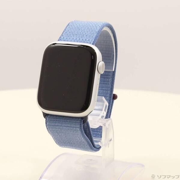 〔中古〕Apple(アップル) Apple Watch Series 9 GPS 45mm シルバーアルミニウムケース ウィンターブルースポーツループ〔344-ud〕 | 
