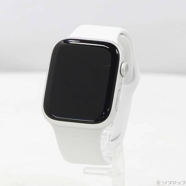 〔中古〕Apple(アップル) Apple Watch Series 8 GPS 45mm シルバーアルミニウムケース ホワイトスポーツバンド〔377-ud〕 | 