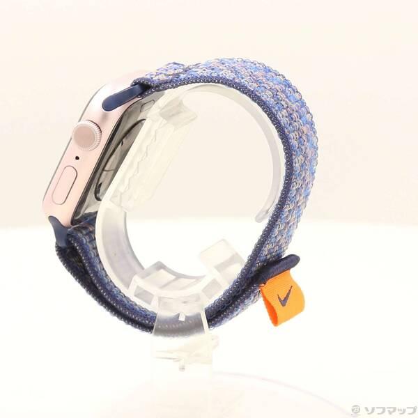 〔中古〕Apple(アップル) Apple Watch Series 9 GPS 41mm ピンクアルミニウムケース ゲームロイヤル／オレンジNikeスポーツループ〔377-ud〕 |  | 01