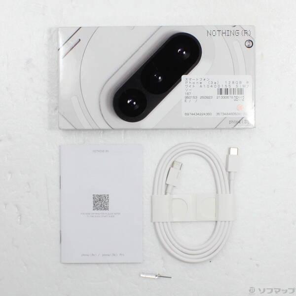 〔中古〕Nothing Phone (3a) 128GB ホワイト A10400155 SIMフリー〔368-ud〕 |  | 04