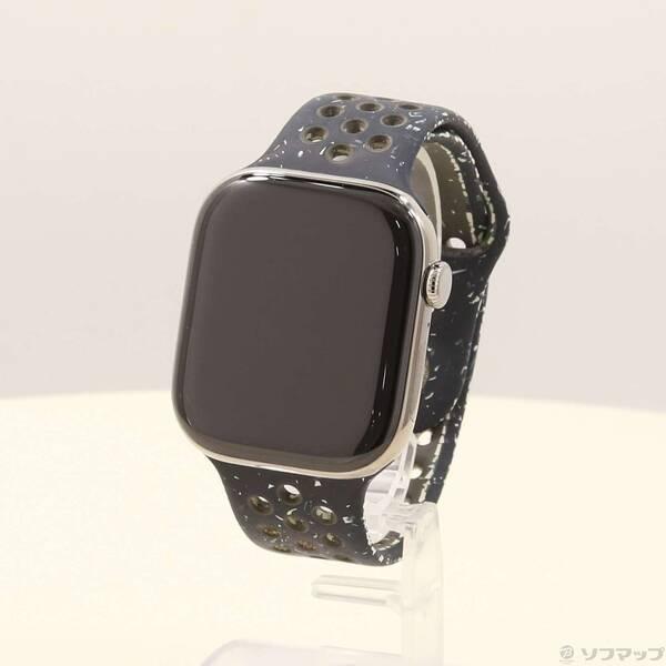〔中古〕Apple(アップル) Apple Watch Series 10 GPS + Cellular 46mm ナチュラルチタニウムケース ミッドナイトスカイNikeスポーツバンド〔377-ud〕 | 