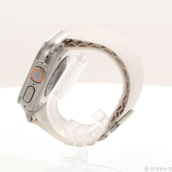 〔中古〕Apple(アップル) Apple Watch Ultra GPS + Cellular 49mm チタニウムケース スターライトアルパインループ〔276-ud〕 |  | 01