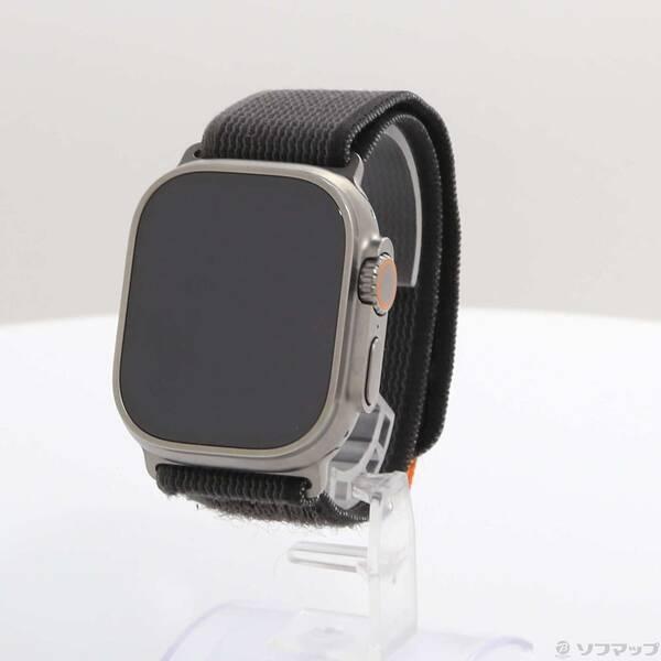 〔中古〕Apple(アップル) Apple Watch Ultra GPS + Cellular 49mm チタニウムケース ブラック／グレイトレイルループ〔258-ud〕 | 