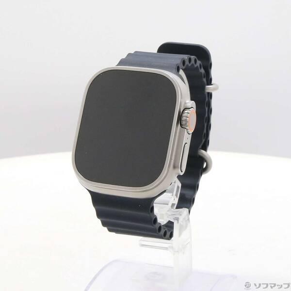 〔中古〕Apple(アップル) Apple Watch Ultra GPS + Cellular 49mm チタニウムケース ミッドナイトオーシャンバンド〔344-ud〕 | 