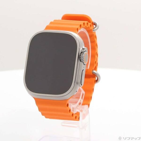 〔中古〕Apple(アップル) Apple Watch Ultra 2 GPS + Cellular 49mm チタニウムケース オレンジオーシャンバンド〔348-ud〕 | 