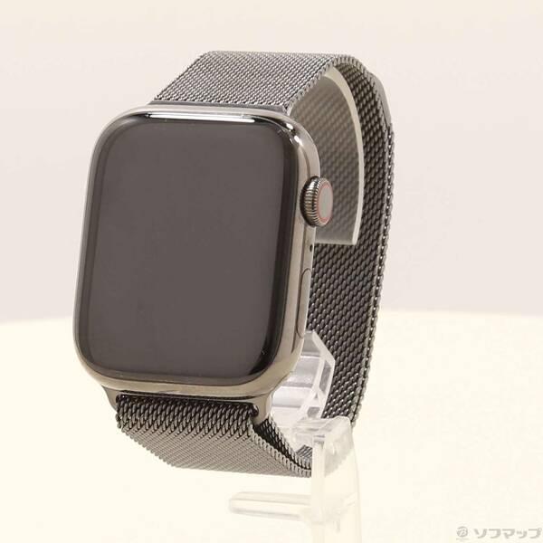 〔中古〕Apple(アップル) Apple Watch Series 7 GPS + Cellular 45mm グラファイトステンレススチールケース グラファイトミラネーゼループ〔377-ud〕 | 