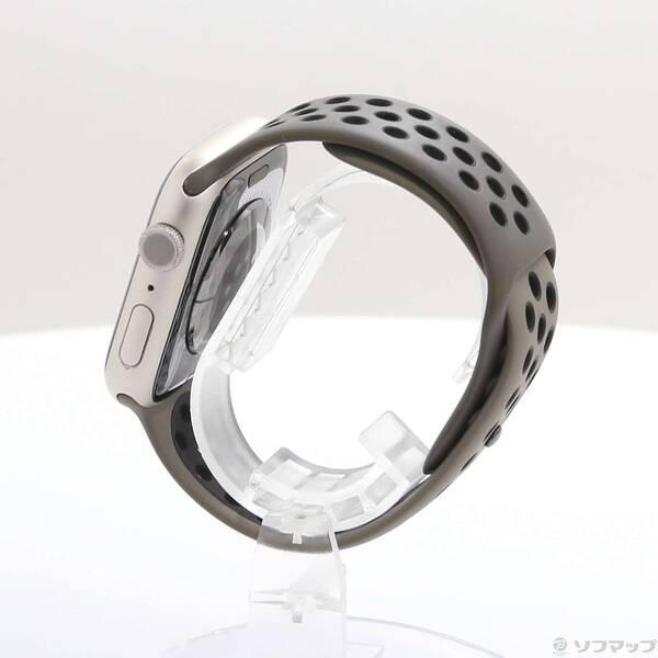 〔中古〕Apple(アップル) Apple Watch Series 8 GPS 45mm スターライトアルミニウムケース オリーブグレイ／ブラックNikeスポーツバンド〔276-ud〕 |  | 01