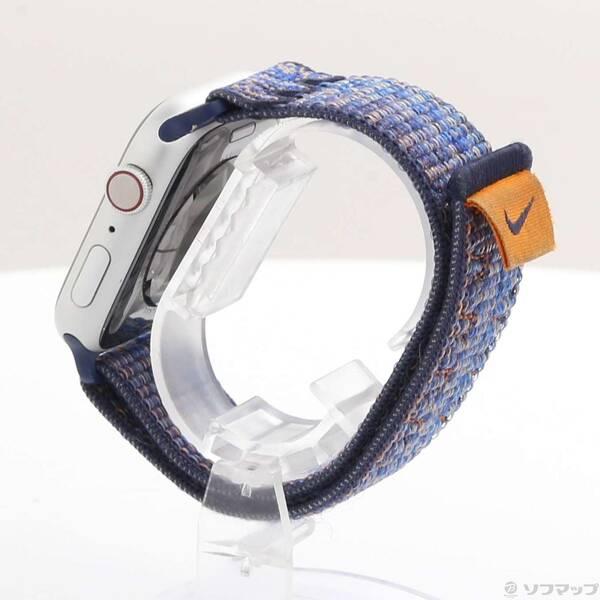 〔中古〕Apple(アップル) Apple Watch Series 9 GPS + Cellular 45mm シルバーアルミニウムケース ゲームロイヤル／オレンジNikeスポーツループ〔377-ud〕 |  | 01