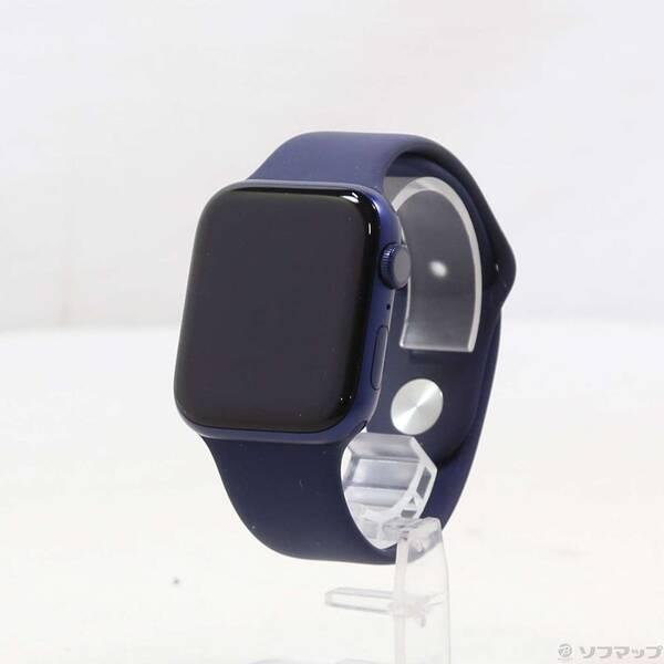 〔中古〕Apple(アップル) Apple Watch Series 6 GPS 44mm ブルーアルミニウムケース ディープネイビースポーツバンド〔348-ud〕 | 