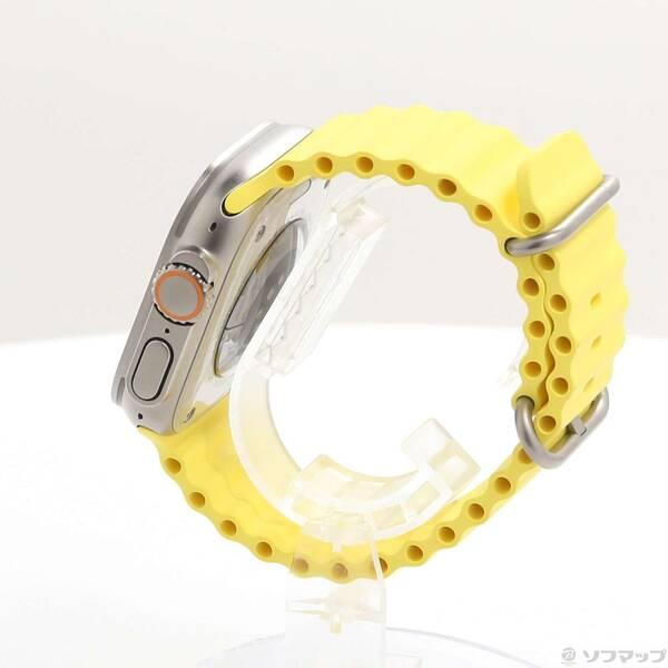 〔中古〕Apple(アップル) Apple Watch Ultra GPS + Cellular 49mm チタニウムケース イエローオーシャンバンド〔377-ud〕 |  | 01