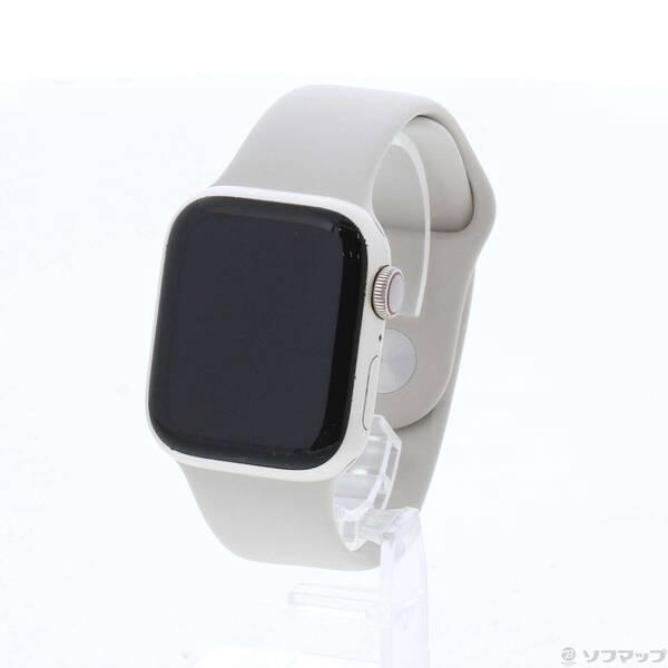 〔中古〕Apple(アップル) Apple Watch Series 8 GPS + Cellular 41mm スターライトアルミニウムケース スターライトスポーツバンド〔368-ud〕 | 
