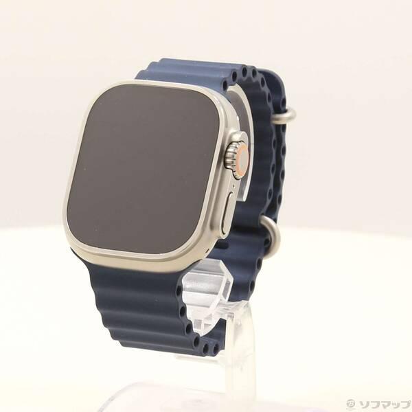 〔中古〕Apple(アップル) Apple Watch Ultra 2 GPS + Cellular 49mm チタニウムケース ブルーオーシャンバンド〔348-ud〕 | 
