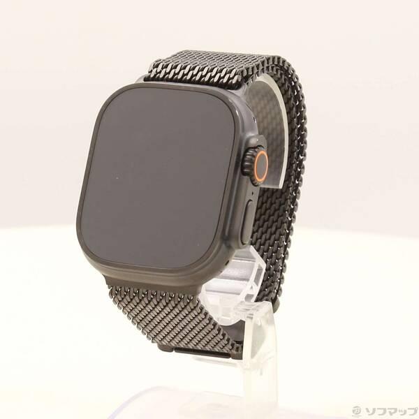 〔中古〕Apple(アップル) Apple Watch Ultra 2 GPS + Cellular 49mm ブラックチタニウムケース ブラックチタニウムミラネーゼループ〔368-ud〕 | 
