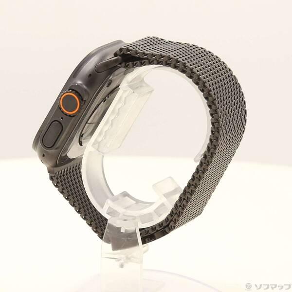 〔中古〕Apple(アップル) Apple Watch Ultra 2 GPS + Cellular 49mm ブラックチタニウムケース ブラックチタニウムミラネーゼループ〔368-ud〕の画像