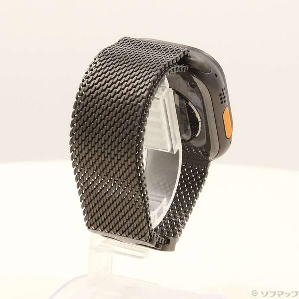 〔中古〕Apple(アップル) Apple Watch Ultra 2 GPS + Cellular 49mm ブラックチタニウムケース ブラックチタニウムミラネーゼループ〔368-ud〕の画像