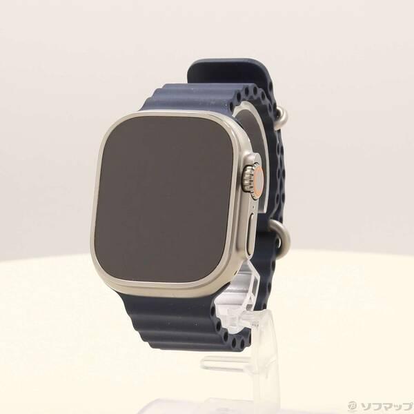 〔中古〕Apple(アップル) Apple Watch Ultra 2 GPS + Cellular 49mm チタニウムケース ブルーオーシャンバンド〔368-ud〕 | 