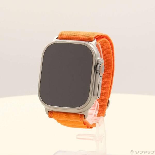 〔中古〕Apple(アップル) Apple Watch Ultra GPS + Cellular 49mm チタニウムケース オレンジアルパインループ〔348-ud〕 | 