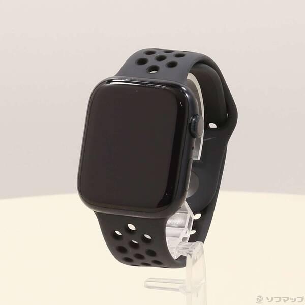 〔中古〕Apple(アップル) Apple Watch Series 7 Nike GPS 45mm ミッドナイトアルミニウムケース アンスラサイト／ブラックNIKEスポーツバンド〔269-ud〕 | 