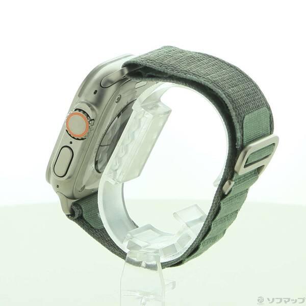 〔中古〕Apple(アップル) Apple Watch Ultra GPS + Cellular 49mm チタニウムケース グリーンアルパインループ〔344-ud〕 |  | 01