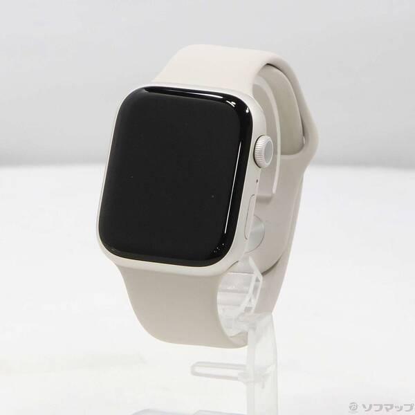 〔中古〕Apple(アップル) Apple Watch Series 7 GPS 45mm スターライトアルミニウムケース スターライトスポーツバンド〔251-ud〕 | 