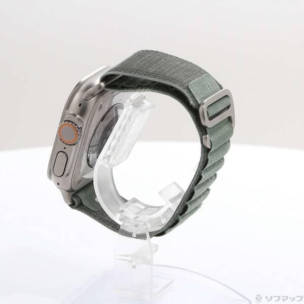 〔中古〕Apple(アップル) Apple Watch Ultra GPS + Cellular 49mm チタニウムケース グリーンアルパインループ〔377-ud〕 |  | 01