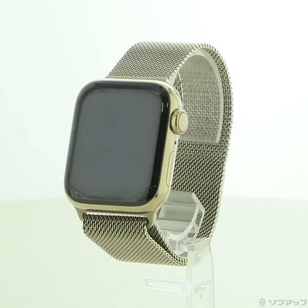 〔中古〕Apple(アップル) Apple Watch Series 6 GPS + Cellular 40mm ゴールドステンレススチールケース ゴールドミラネーゼループ〔377-ud〕 | 