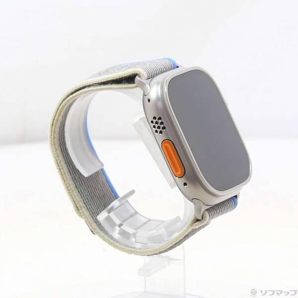 〔中古〕Apple(アップル) Apple Watch Ultra GPS + Cellular 49mm チタニウムケース ブルー／グレイトレイルループ〔349-ud〕 |  | 03