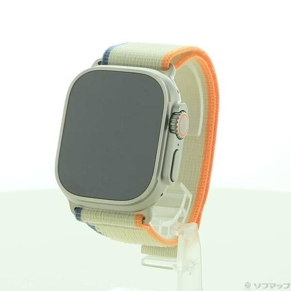 〔中古〕Apple(アップル) Apple Watch Ultra 2 GPS + Cellular 49mm チタニウムケース オレンジ／ベージュトレイルループ〔262-ud〕 | 